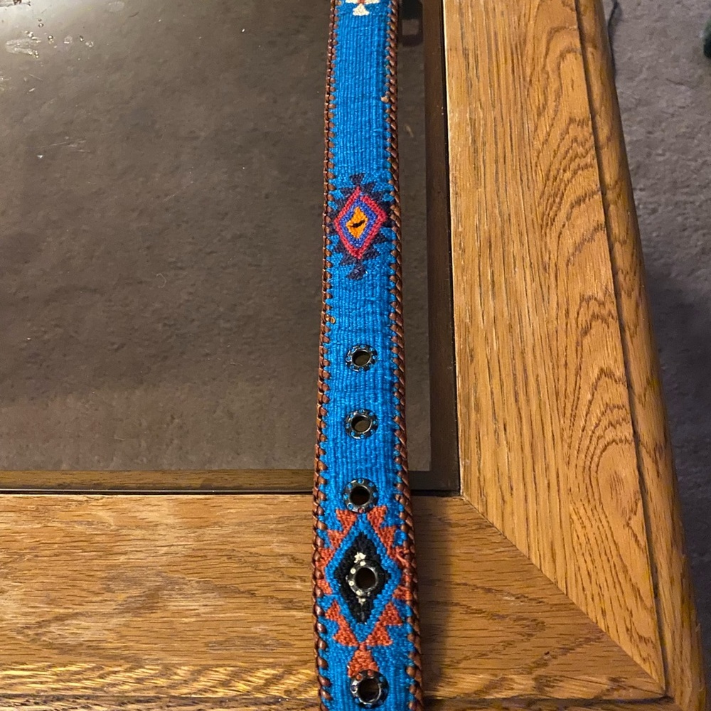 Genuine Two-Toned Leather Handmade Native American Style Belt